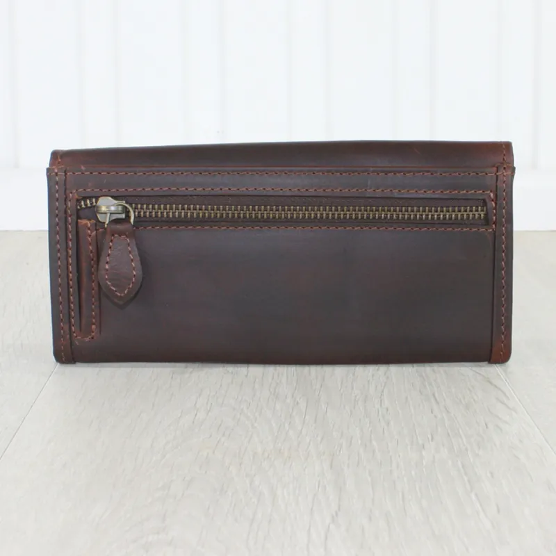 Grays Lily 1922 Purse Plain Dark Brown-1